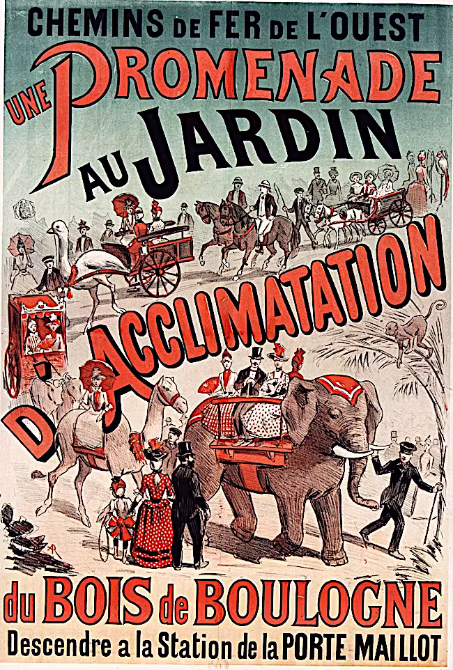 Chemins de fer de l'Ouest: Une promenade au Jardin d'Acclimatation du Bois de Boulogne
